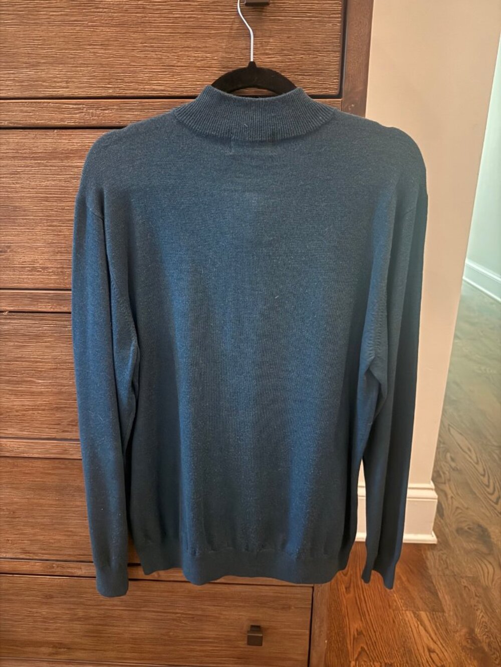 Southern Tide Skipjack Merino Wool Quarter Zip Pullover Green Mens L